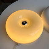 Cream Pudding Round Glass Ceiling Lamp Modern Minimalist LED Flush Mount Lighting Fixture