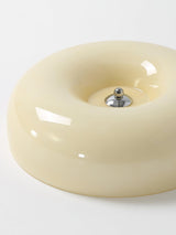 Cream Pudding Round Glass Ceiling Lamp Modern Minimalist LED Flush Mount Lighting Fixture