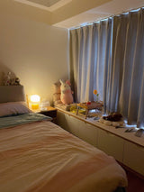 Creamy Mushroom Pleated Glass Table Lamp for Bedroom and Living Room Accent Lighting