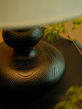 Modern Creative Gourd Table Lamp Ash Wood Nightstand Light for Bedroom and Living Room