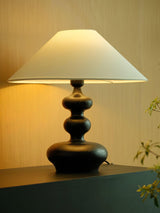Modern Creative Gourd Table Lamp Ash Wood Nightstand Light for Bedroom and Living Room