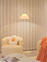 Mid Century Modern Pleated Shade Floor Lamp Retro Elegant Standing Light for Living Room