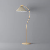 Mid Century Modern Pleated Shade Floor Lamp Retro Elegant Standing Light for Living Room