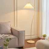 Mid Century Modern Pleated Shade Floor Lamp Retro Elegant Standing Light for Living Room