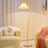 Mid Century Modern Pleated Shade Floor Lamp Retro Elegant Standing Light for Living Room