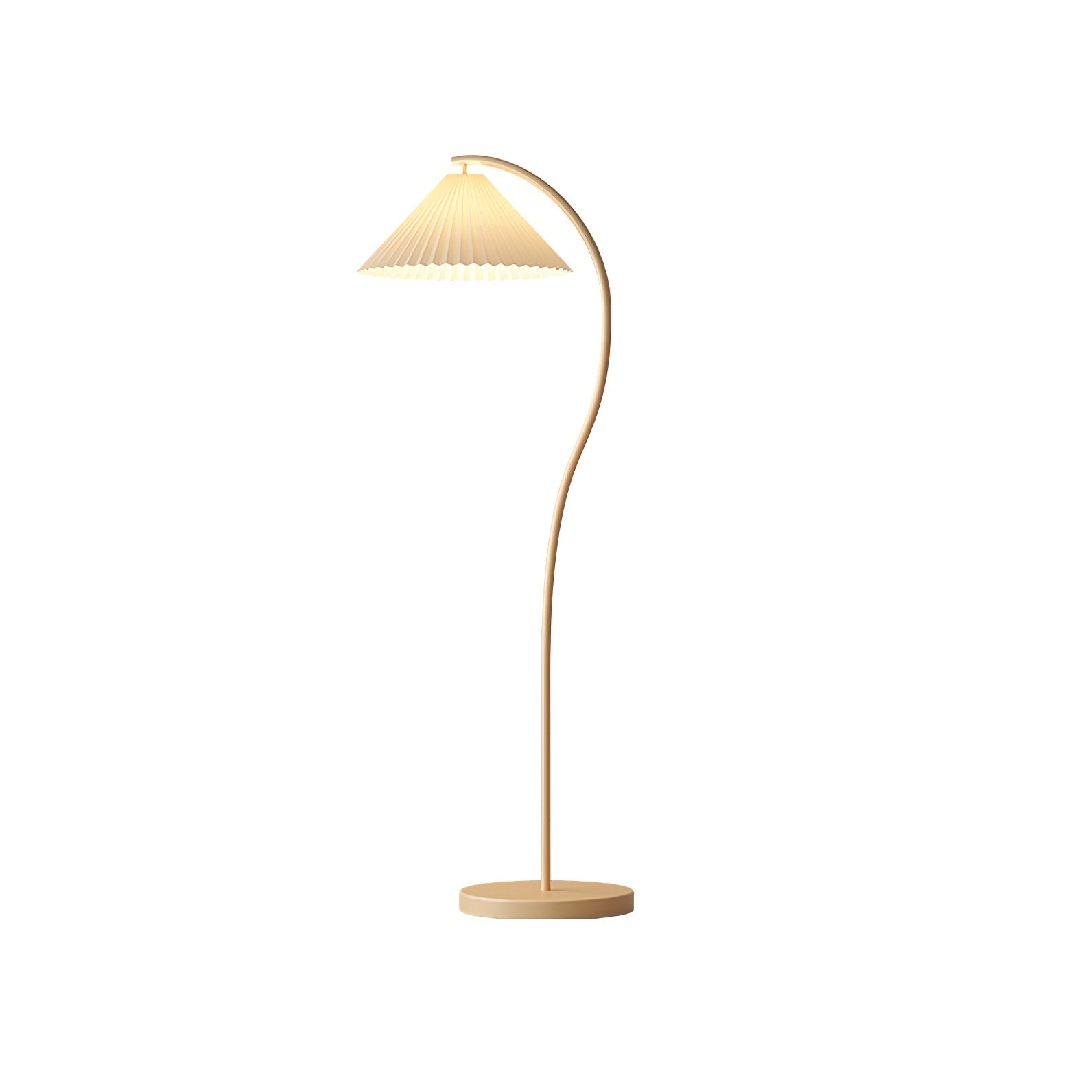 Mid Century Modern Pleated Shade Floor Lamp Retro Elegant Standing Light for Living Room