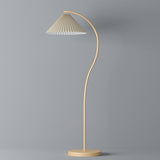 Mid Century Modern Pleated Shade Floor Lamp Retro Elegant Standing Light for Living Room