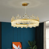 luxury-crown-design-glass-crystal-pendant-light-gold-finish-integrated-led-chandelier