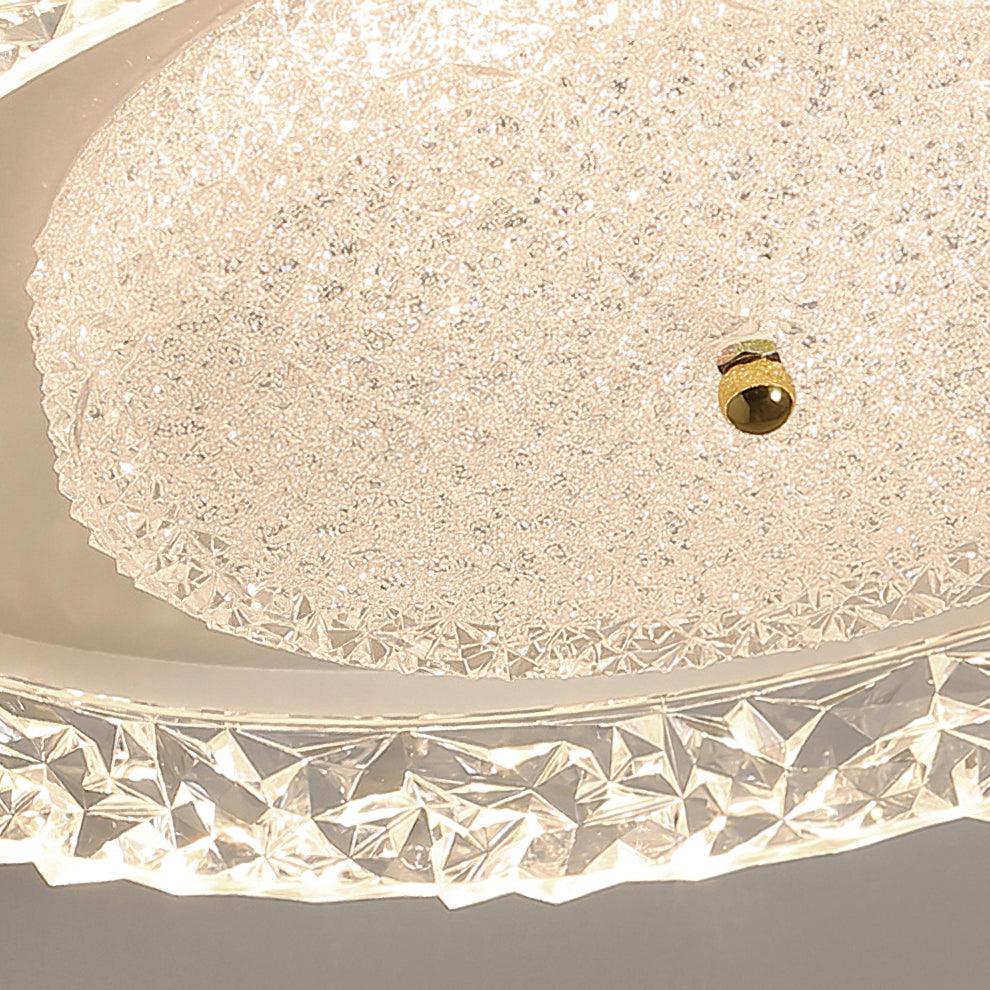 Modern Round Crystal Embedded LED Ceiling Light Flush Mount Fixture