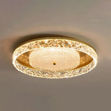 Modern Round Crystal Embedded LED Ceiling Light Flush Mount Fixture