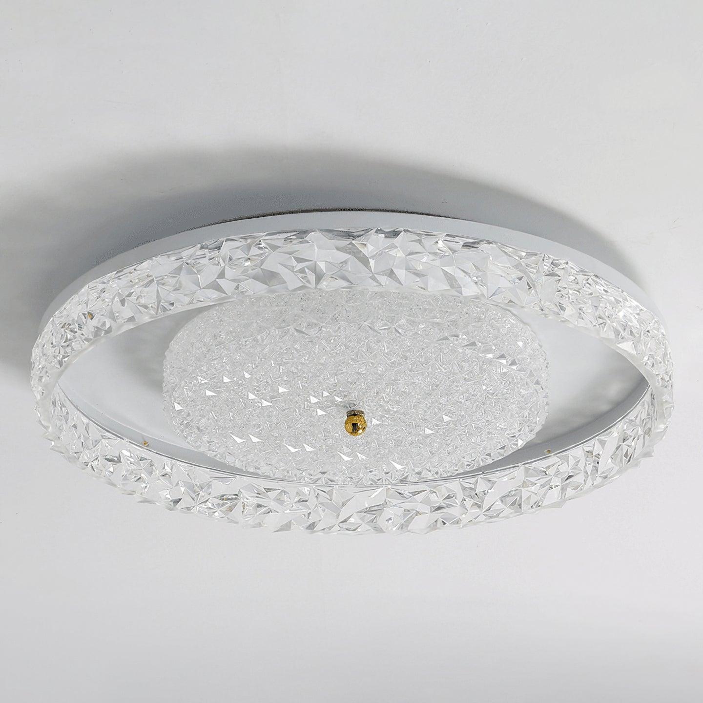 Modern Round Crystal Embedded LED Ceiling Light Flush Mount Fixture