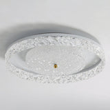 Modern Round Crystal Embedded LED Ceiling Light Flush Mount Fixture