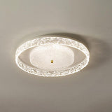 Modern Round Crystal Embedded LED Ceiling Light Flush Mount Fixture