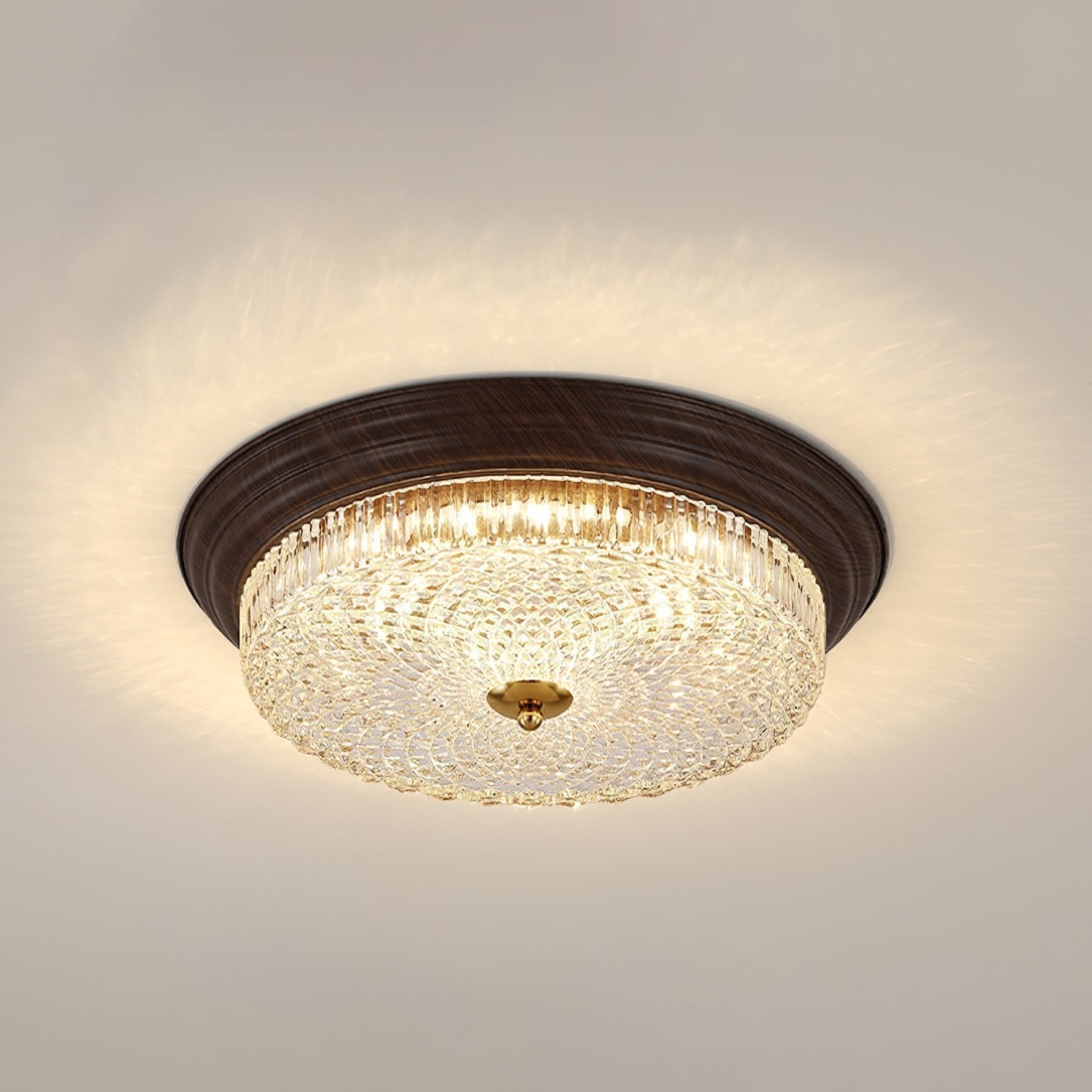 modern-walnut-wood-grain-crystal-glass-dome-led-ceiling-light-for-living-room