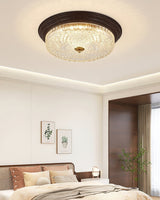 modern-walnut-wood-grain-crystal-glass-dome-led-ceiling-light-for-living-room
