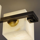 Cubist Alabaster Cluster Flush Mount Ceiling Light Modern Geometric Stone Lamp