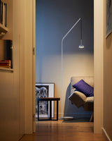 Cupolina Modern Dome Standing Floor Lamp with Minimalist Curved Black Metal Body