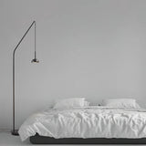 Cupolina Modern Dome Standing Floor Lamp with Minimalist Curved Black Metal Body
