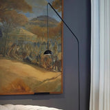 Cupolina Modern Dome Standing Floor Lamp with Minimalist Curved Black Metal Body