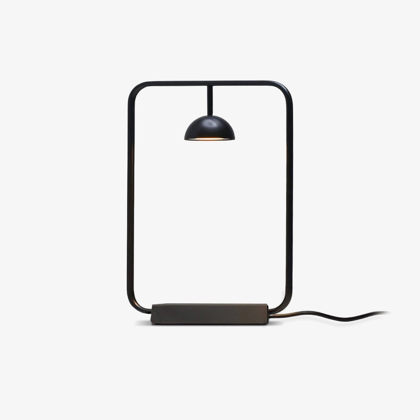 Modern Minimalist Cupolina Dome Table Lamp with Curved Metal Body for Reading and Office