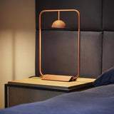 Modern Minimalist Cupolina Dome Table Lamp with Curved Metal Body for Reading and Office