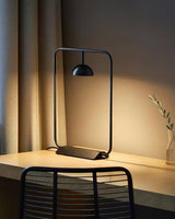 Modern Minimalist Cupolina Dome Table Lamp with Curved Metal Body for Reading and Office