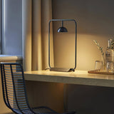 Modern Minimalist Cupolina Dome Table Lamp with Curved Metal Body for Reading and Office