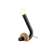 Modern Wood Curled Table Lamp Sculptural Bedside Light for Living Room and Bedroom