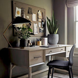 Modern Curvilinear Mid Century Table Lamp with Tilting Shell Shade for Desk and Nightstand