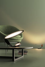 Modern Geometric Cut Adjustable Table Lamp with Integrated LED Lighting