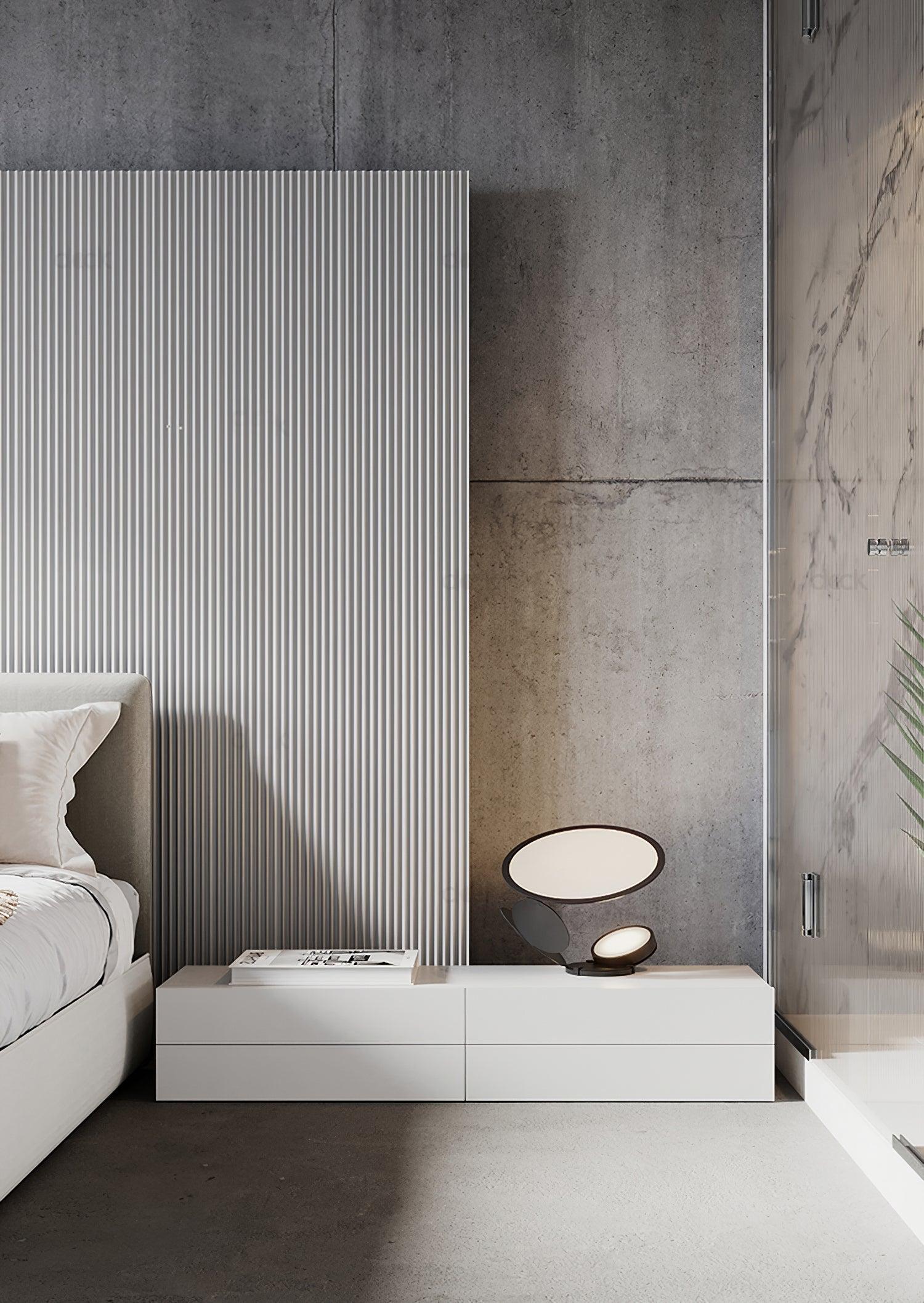 Modern Geometric Cut Adjustable Table Lamp with Integrated LED Lighting