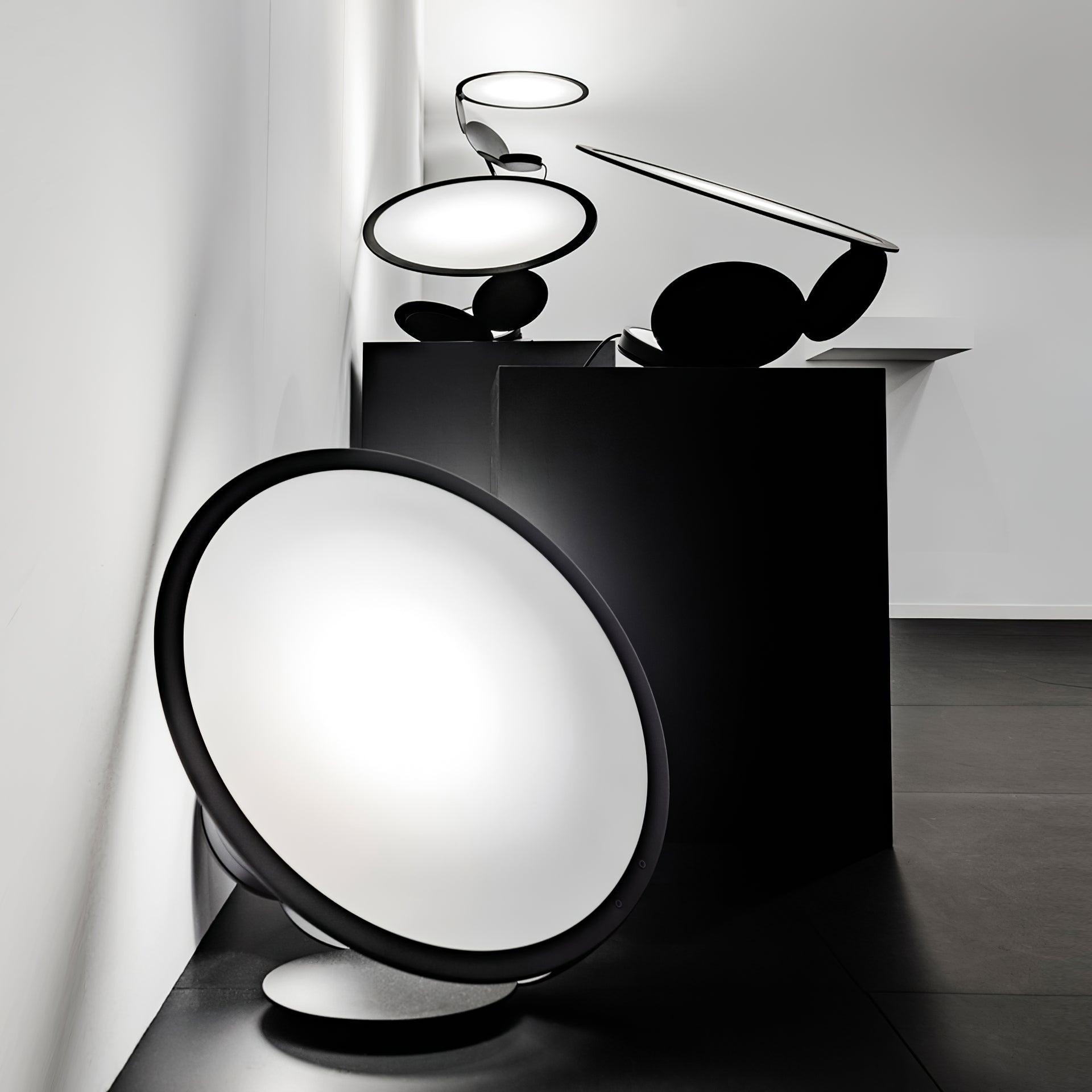 Modern Geometric Cut Adjustable Table Lamp with Integrated LED Lighting