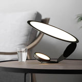 Modern Geometric Cut Adjustable Table Lamp with Integrated LED Lighting