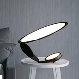 Modern Geometric Cut Adjustable Table Lamp with Integrated LED Lighting