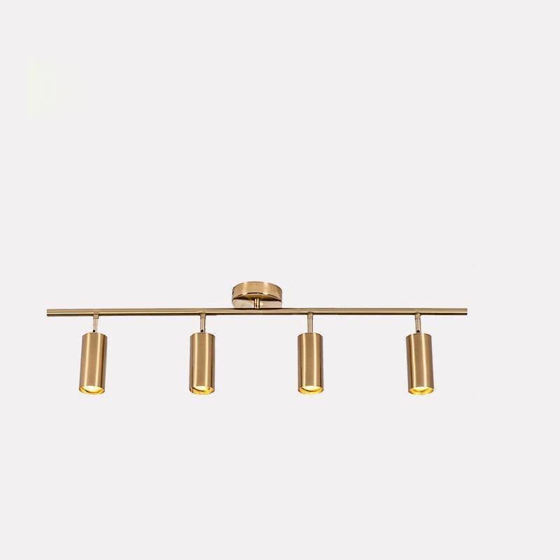 Rotatable Brass Cylinder Spotlight Flush Mount Ceiling Light for Modern Interiors