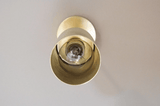 Rotatable Brass Cylinder Spotlight Flush Mount Ceiling Light for Modern Interiors