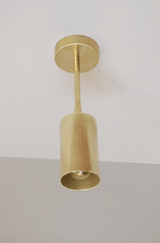 Rotatable Brass Cylinder Spotlight Flush Mount Ceiling Light for Modern Interiors