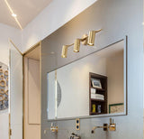 Rotatable Brass Cylinder Spotlight Flush Mount Ceiling Light for Modern Interiors