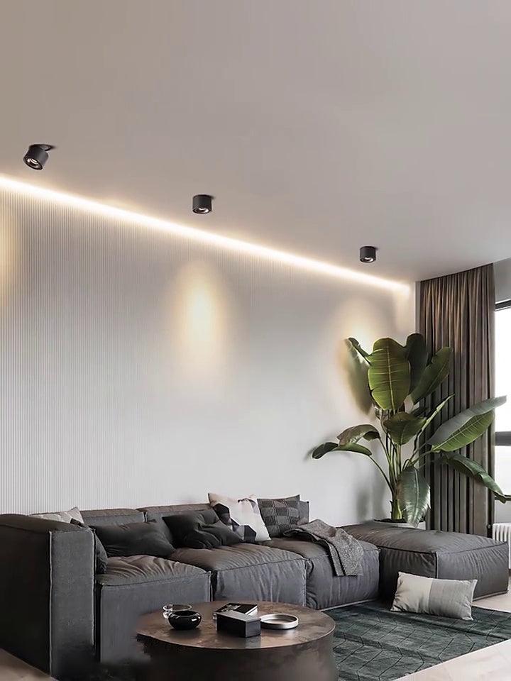 Modern Ember Recessed LED Ceiling Downlight Fixture Set of 2 for Living Room and Kitchen
