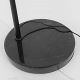 Minimalist Torchiere Floor Lamp with Rotating Cone Shade and Solid Marble Base