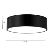 Minimalist Black Flush Mount LED Ceiling Light Modern Cylindrical Fixture for Hallway and Dining Room
