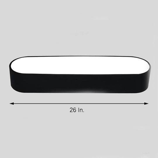 26 Inch Modern Acrylic Flush Mount Ceiling Light with Integrated LED and PVC Shade