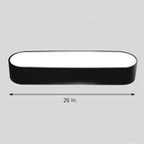 26 Inch Modern Acrylic Flush Mount Ceiling Light with Integrated LED and PVC Shade