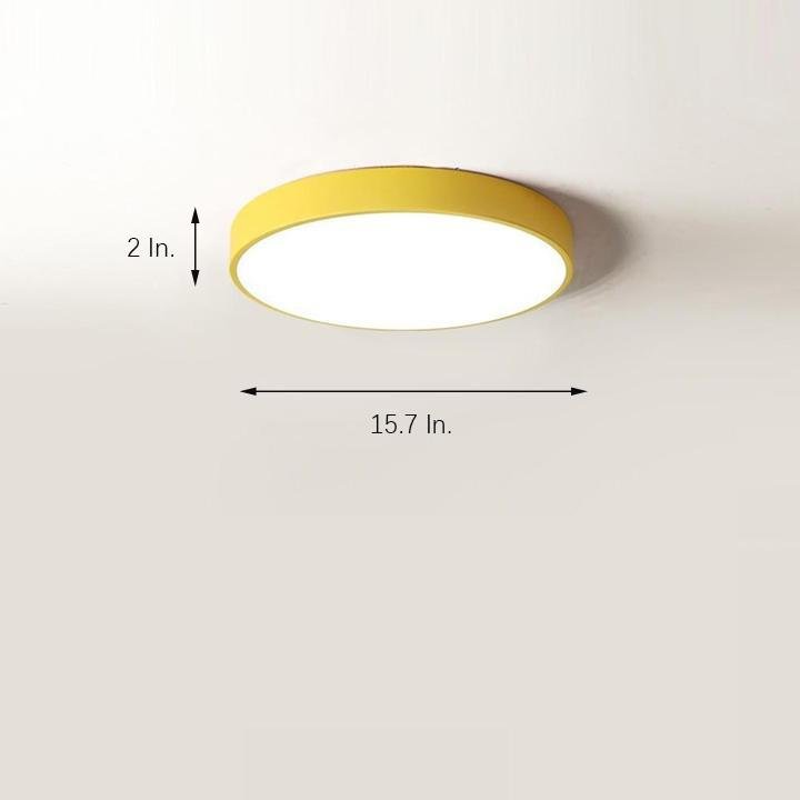 Modern 16 Inch Round LED Flush Mount Ceiling Light Slim Low Profile Fixture for Bedroom Kitchen Hallway