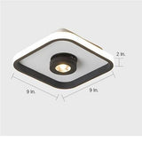 Modern Adjustable Square LED Ceiling Flush Mount Spotlight for Hallways and Porches