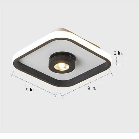 Modern Adjustable Square LED Ceiling Flush Mount Spotlight for Hallways and Porches