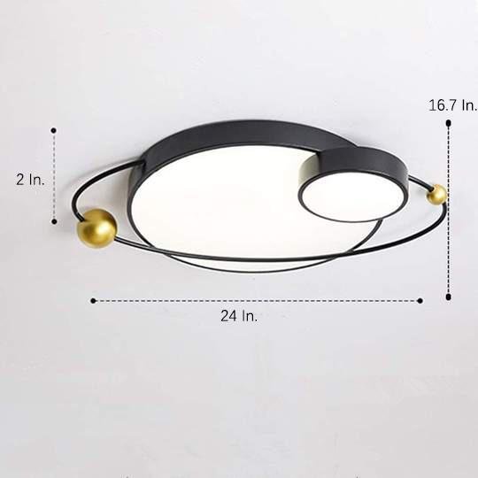Modern Geometric LED Flush Mount Ceiling Light Dimmable Circle Globe Fixture