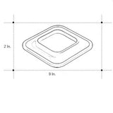 Square Modern LED Flush Mount Ceiling Light 2 Light Integrated Fixture for Small Rooms