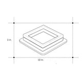 Modern Minimalist Square LED Flush Mount Ceiling Light for Bedroom and Living Room