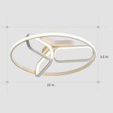 Geometric Rounded Rectangle LED Flush Mount Ceiling Light for Modern Bedroom Decor